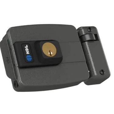 Imagem de Fechadura elétrica c-90 hdl dupla cinza - 12v
