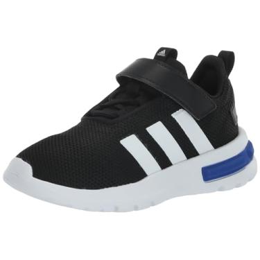 Imagem de adidas Baby Racer TR23 Sneaker, Black/White/Team Royal Blue (Elastic Lace), 5 US Unisex Infant