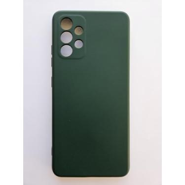 Imagem de Capa Capinha Case Compatível com Samsung Galaxy A32 4G, Silicone Aveludada, Com Proteção de Câmera, Verde (Verde Escuro)