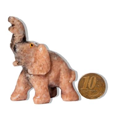 Imagem de Elefante Esculpido Artesanato em Pedra Dolomita Aprox 6cm