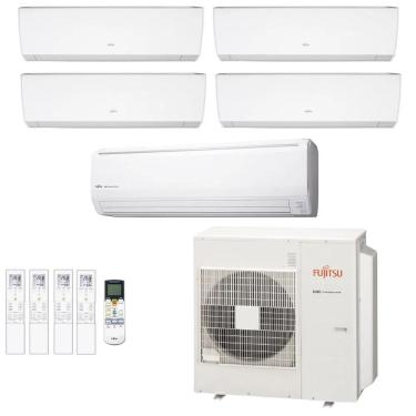 Imagem de Ar-Condicionado Multi Split Inverter Fujitsu 45.000 (2x Evap HW 7.000 + 2x Evap HW 12.000 + 1x Evap HW 24.000) Quente/Frio 220V