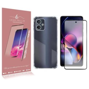 Imagem de Capa anti impacto transparente + Película De Vidro 3D Para Moto G54 XT