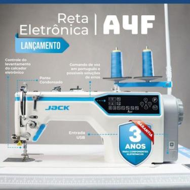 Imagem de Máquina De Costura Reta Eletrônica Jack A4FD - Novidade 2023 A4F, 220V