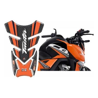 Imagem de Aplique Protetor De Tanque Resinado Cb 250 Twister Laranja - Resitank