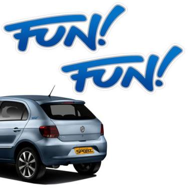 Imagem de Par De Adesivos Fun! Gol G6 2015 Emblema Lateral Coluna Vw - SPORTINOX