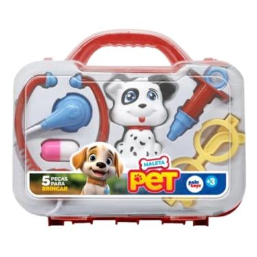 Imagem de Maleta Veterinário Brinquedo Infantil Cachorrinho Acessórios Veterinária Crianças Médico Animais Educativo Bichinhos