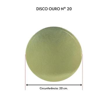 Imagem de Kit 10 Unidades Cake Board para Bolo Disco Ouro 20cm - TAMAROZZI EMBAL