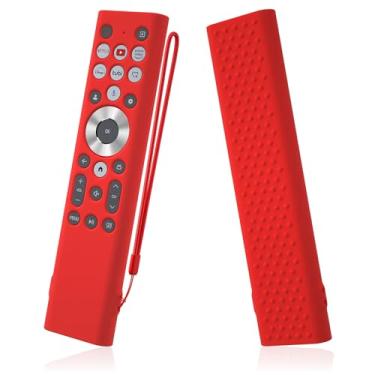 Imagem de AKSHFETH Capa de silicone para controle remoto ERF6A80 Capa protetora para controle remoto compatível com controle remoto Hisense Class U8 Series 4K UHD TV Smart TV (vermelho)