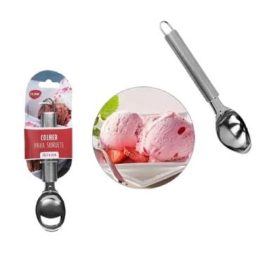 Imagem de Colher Concha Sorvete Aço Inox Bola Pegador Boleador 19,5 Cm - Clink