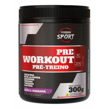 Imagem de Pré-treino Energético 300g Creatina Arginina Beta Alanina Açaí com Gua