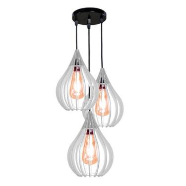 Imagem de Luminária Teto Lustre pendente balcão cozinha sala trio - Shoppingnet,