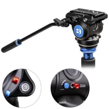 Imagem de Cabeça Hidráulica Benro S4 Pro Para Câmeras E Filmadoras - Até 4kg