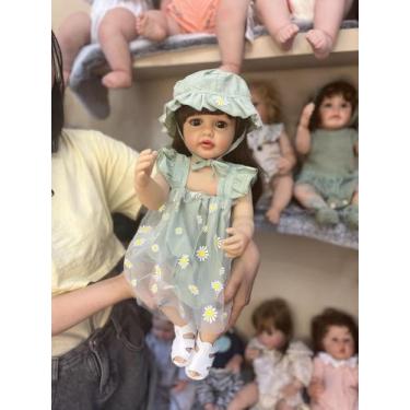 Imagem de Bebe Reborn Menina Boneca 100% Silicone - Luna Morena - PRO BABY