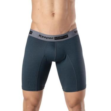 Imagem de Kit 5 cuecas boxer long leg compridas anti assadura corrida academia t