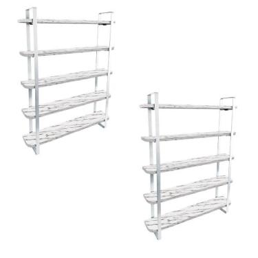 Imagem de kit com 02 Nicho Expositor Arusi 100 Esmaltes 5 Prateleiras - Loja da 