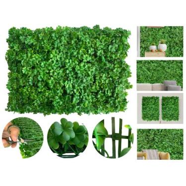 Imagem de 1 Placa de Folhagem Artificial Permanente Decoração de Parede Painel D