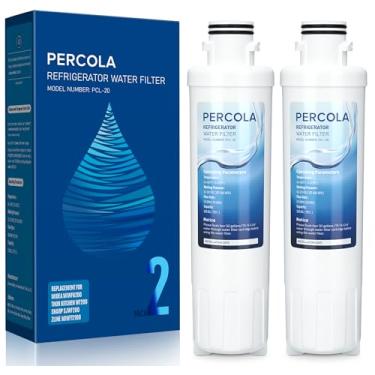 Imagem de PERCOLA Filtro de água MIWF6200, compatível com Sharp® SJWF200, SJG2254FS, Thor Kitchen® WF200, Zline® MIWFT2100, Midea® MRS26D5AST, MF-2008-R2, Zline® RFM-W-36 modelos de geladeira (pacote com 2)