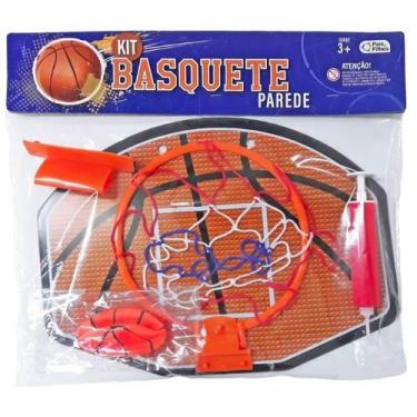 Imagem de Kit Infantil Basquete de Parede com Mini Bola e Bomba Pais e Filhos - 