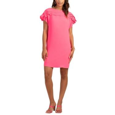 Imagem de Trina Turk Vestido plissado feminino, Rosa papillon, 44