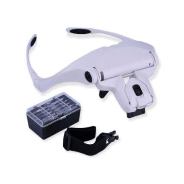 Imagem de Lupa de cabeça óculos c/luz led para profissionais de estética - Raffs