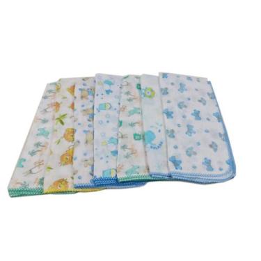 Imagem de Fralda Luxo Estampada 70x70cm Com Crochê - Dugu, 5 Masculinas