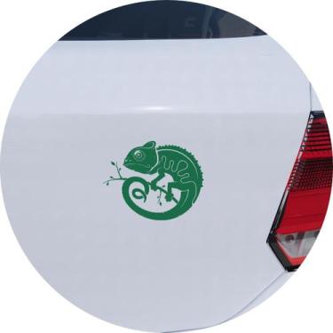 Imagem de Adesivo de Carro Camaleão no Galho - Cor Verde - Melhor Adesivo, Verde