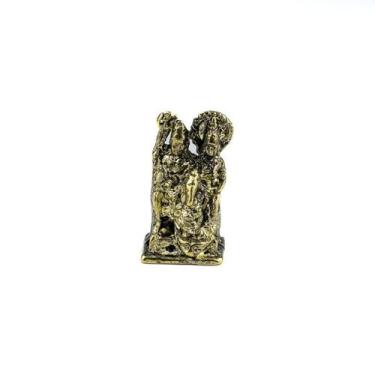 Imagem de Escultura Deuses Indiano Sagrada Família Shiva 2,8 cm Metal - Lua Míst