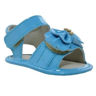 Imagem de Sapatinho de Bebê Bicho de Pé - Sandália Feminina com Laço e Fecho - V