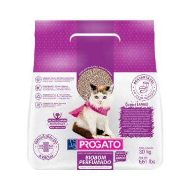 Imagem de Granulado Higiênico Progato Biobom Perfumada para Gatos 3,0 kg