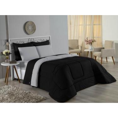 Imagem de Edredom Casal Queen Size Malha 100% Algodão - Davy Enxovais, PRETO/CIN
