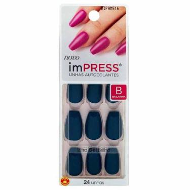 Imagem de Unhas Autocolantes ImPRESS Ultra Gel Brilho, Sapphire