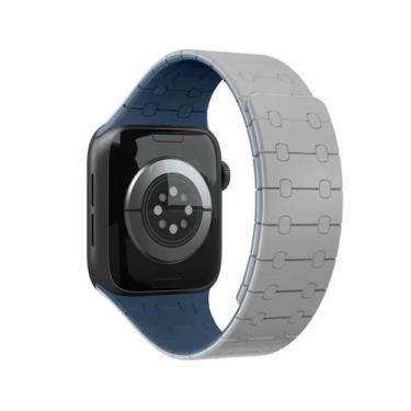 Imagem de Pulseira Link Silicone Macia Compatível Com Apple Watch - Baú do Vikin