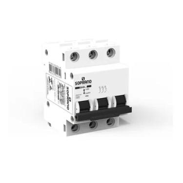 Imagem de Disjuntor Tripolar Curva C Mini Din 63a 3ka Soprano