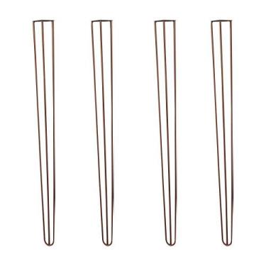 Imagem de Kit 4 Pés de Metal 90 CM Hairpin Legs Aparador e Mesa de Canto Bronze 