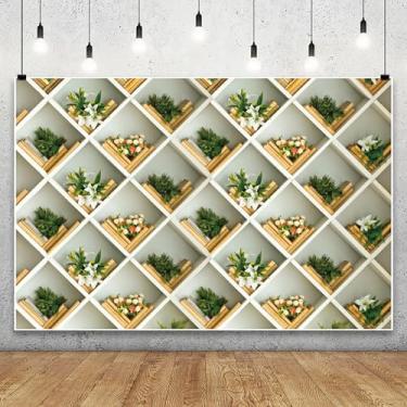 Imagem de CSFOTO Cenários modernos de 1,5 x 0,9 m, decoração de sala de estar, plantas verdes, estante de livros, cenários fotográficos para videoconferência, casa, escritório, cenários para gravação de vídeo,