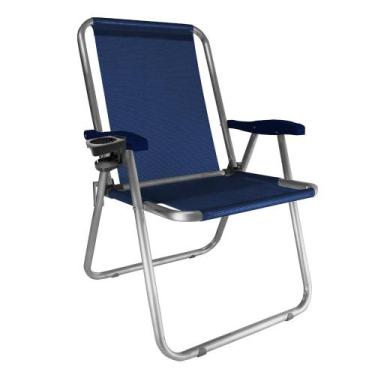 Imagem de Cadeira Alumínio Max com PORTA COPO TÉRMICO Marinho Zaka Super Resiste