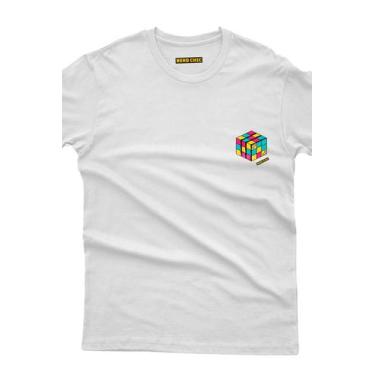 Imagem de Camiseta Nerd Chic: Cubo Mágico - Cubo de Rubik Nerd Chic, GG, Branco