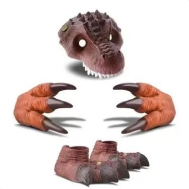 Imagem de Kit Dinossauro T-Rex Jurassic World - Máscara, Garras e Patas  Fantasi