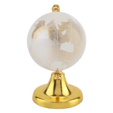 Imagem de Globo de Cristal Mapa Mundi Esfera de Vidro Esfera de Decoração de Escritório Doméstico Presente Dourado Prata 6,5 ​​* 4 Cm (Vidro sintético)