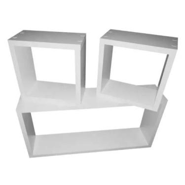 Imagem de Kit 3 Nichos Mdf Branco Decoração Sala Quarto Banheiro - Stoks Balcões