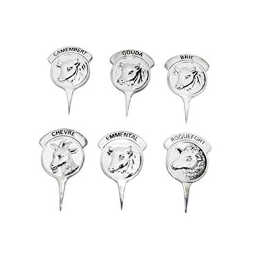 Imagem de Jogo de Letreiros para Queijo Inox 6 peças - Bon Gourmet