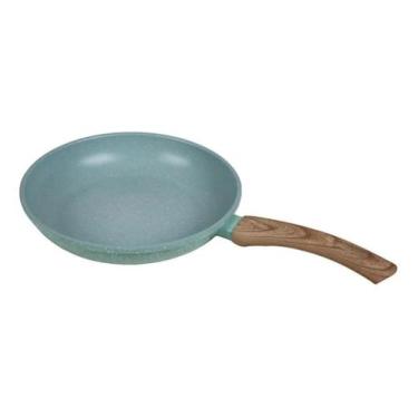 Imagem de Frigideira Cerâmica Indução Gás Frita Sem Óleo Antiaderente Cor Verde 
