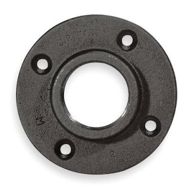 Imagem de Flange de piso de ferro maleável preto FNPT de 7,6 cm