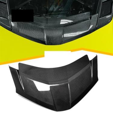 Imagem de Compatível para Corvette C8 Stingray Coupe Z06 Z51 2020-2024 Capô traseiro do carro Motor Câmera Janela Painel de teto Adesivo Capa Guarnição Acessórios(Engine Hood Window)