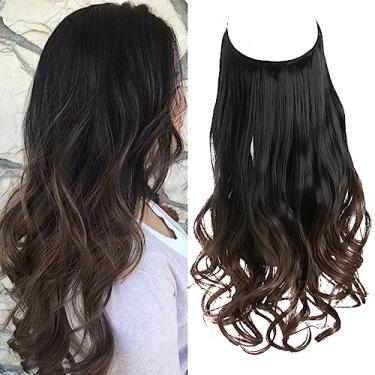 Imagem de Aplique de Cabelo Feminino Longo Alongamento Extensões para Mulheres (Modelo 02, 22 Polegadas - 55 cm)