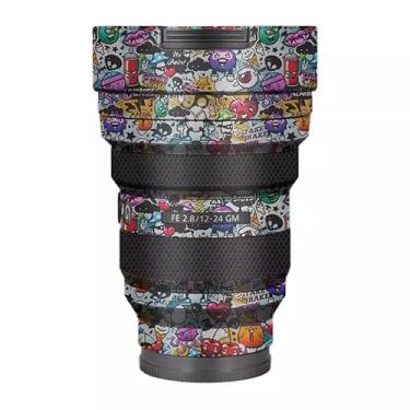 Imagem de Película protetora de vinil para lente de câmera antiarranhões para Sony FE 12-24 mm F2.8 GM Protetor de corpo Decalques Capa FE 2.8/12-24 GM 2.8 (Graffiti White)