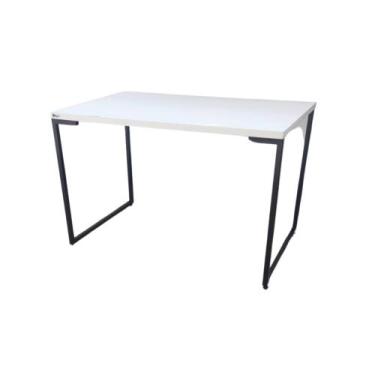 Imagem de Mesa industrial mdf branca 130cm - Movelaria Leal
