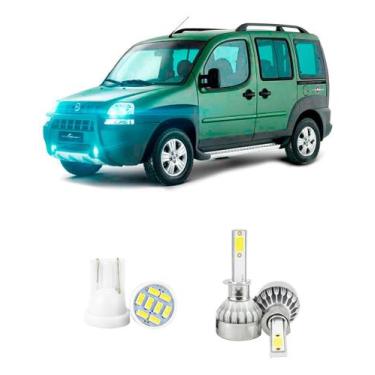 Imagem de Lampada Led Farol Alto Fiat Doblo Adventure 2003-09 20000lm - V10, Bra