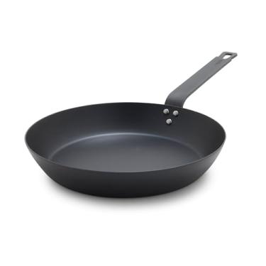 Imagem de GreenPan Frigideira Bobby Flay de 25,4 cm de aço carbono, pré-temperada, pronta para usar, não tóxica, sem PFAS, compatível com indução, panelas duráveis seguras para alto calor e forno, alternativa