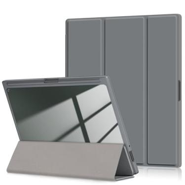 Imagem de Xuanbeier Capa para tablet BOOX Note Air 3 C e B/W E Ink 10.3 ePaper, capa fina de três dobras com capa rígida traseira transparente e suporte para caneta com suporte inteligente com despertar